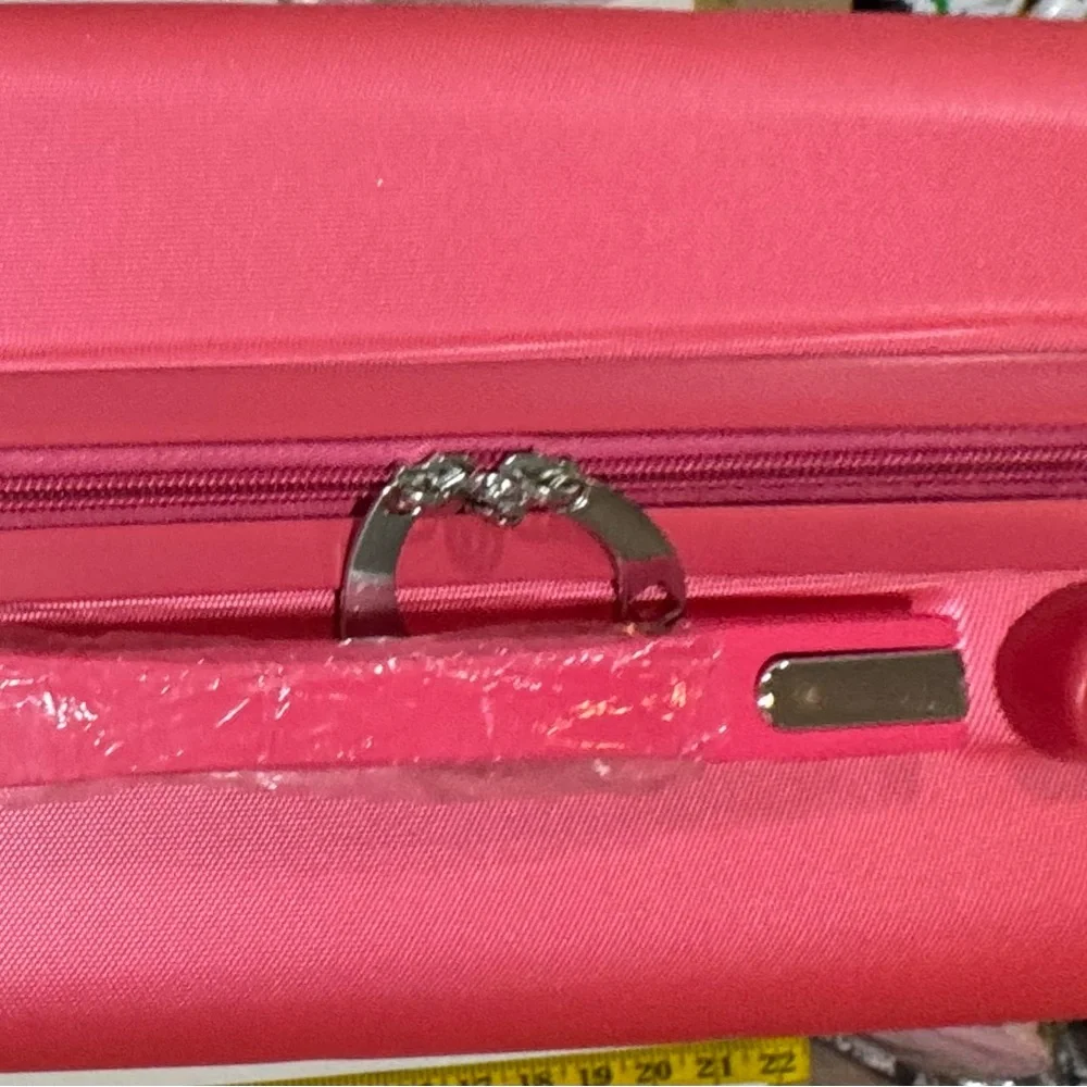 Pink Pearlescent Kitty suitcase Valentine Birthday Bat Mitzvah - Picture 7 of 10